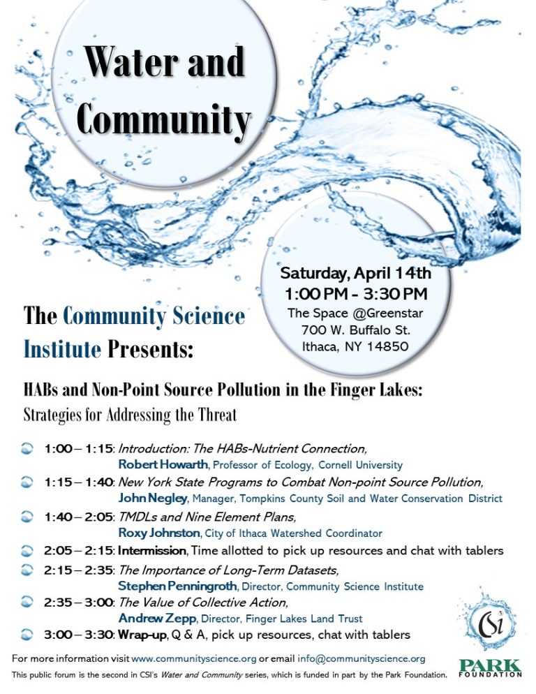 Water and Community - Non-point Source Pollution Event Flyer_FINAL